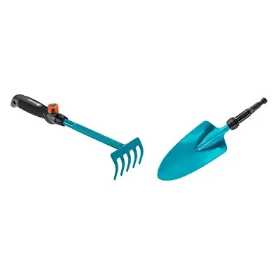 combisystem small tools set: set consisting of flower trowel and flower rake for effortless plan