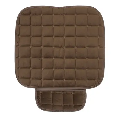 (Coffee) Plush Car Front Seat Cushion Covers Chair Protector Seat Pad Mat Universal