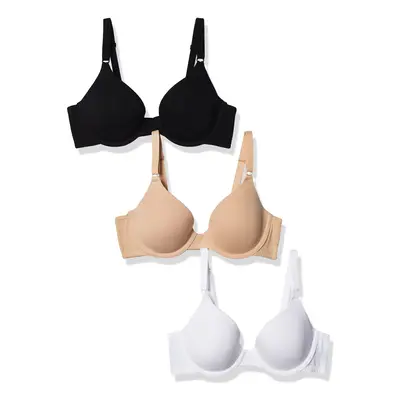 Fruit of the Loom womens T-shirt T Shirt Bra Black Hue/Sand/White 40DD US