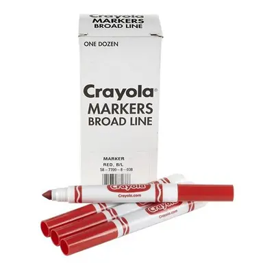 Crayola Broadline Washable Bulk Markers, Red - Pack of