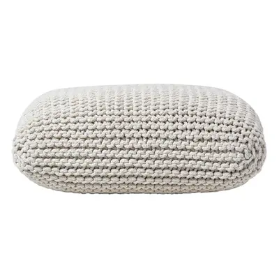 (Natural) Knitted Cotton Pouffe Floor Cushion Square