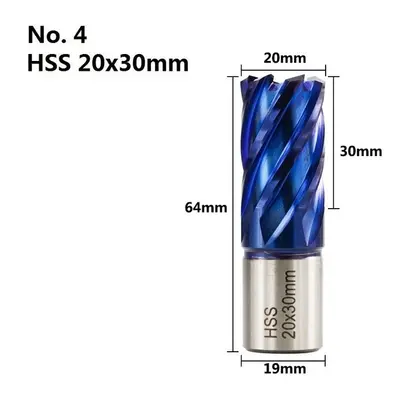 (20mm) 12-42mm Cutting Diameter HSS Hole Opener Core Drill Weldon Shank Nano Blue Coated Annular