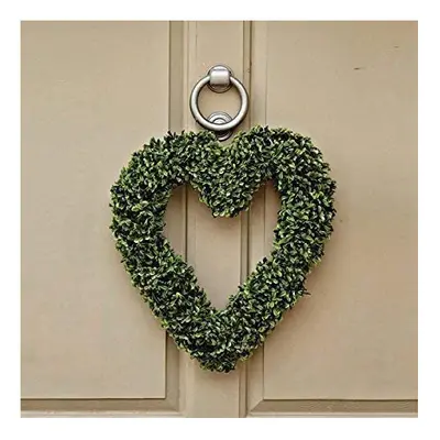 Large Artificial 40cm Luxury Boxwood Topiary Heart Door Wreath Hanging