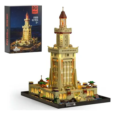 Lighting Building Bricks Set - The Lighthouse of Alexandria Construction Building Model Set PCS 