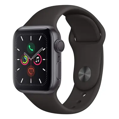 Apple Watch Series 40mm (GPS) - Space Grey Aluminium Case with Black Sport Band (Renewed)