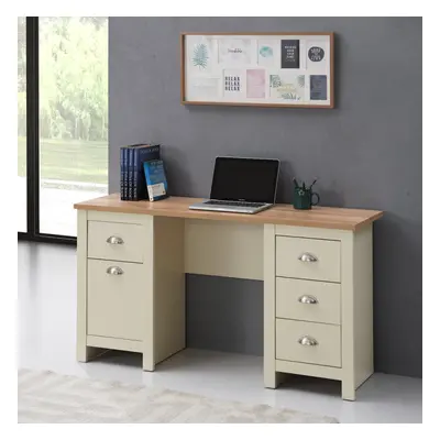 Lisbon Modern Study Desk with Storage for Home Office or Bedroom