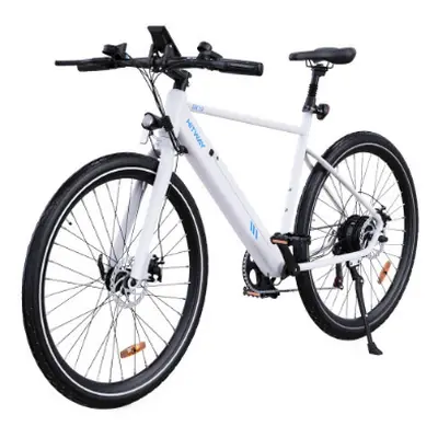 (White) BK19 E-Bike, Electric Bike, 26" Ebikes, up 90KM Hybrid Bike