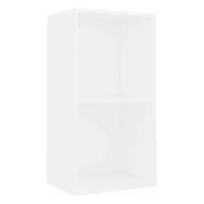 vidaXL 2-Tier Book Cabinet White 40x30x76.5 cm Engineered Wood bookshelf