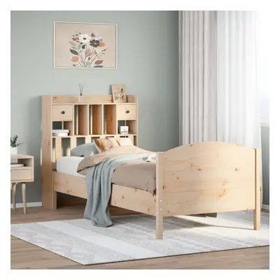 vidaXL Bookcase Bed without Mattress 75x190 cm Small Single Solid Wood Pine