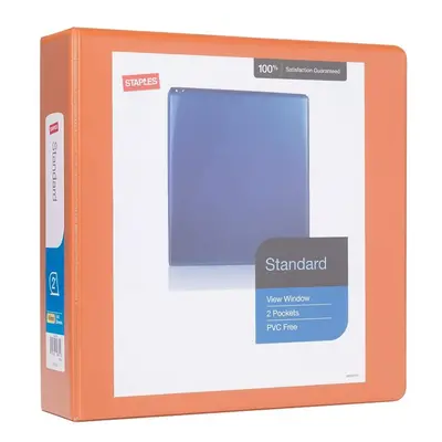 Staples Standard 2-Inch 3-Ring View Binder Orange (26446-Cc)