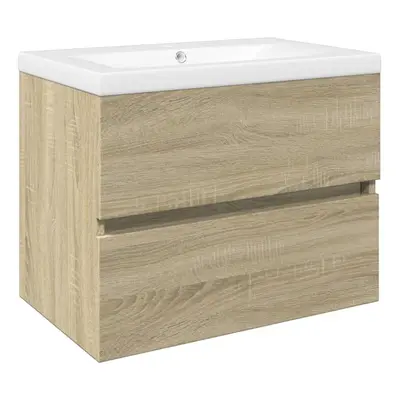 (sonoma oak) vidaXL Sink Cabinet Home Bathroom Sink Unit Storage Cabinet Engineered Wood