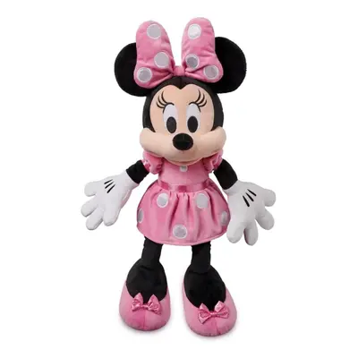 Disney Minnie Mouse Medium 3/4"" Plush Toy in Pink Polka Dot Dress