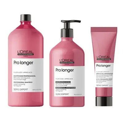 L'Oreal Serie Expert Pro Longer - Shampoo 1500ml - Conditioner 750ml - Leave In Cream 150ml