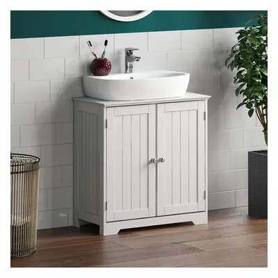 Bathroom Cabinet Floor Standing Storage Cupboard Basin Unit, White