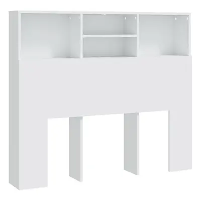 (white) vidaXL Headboard Cabinet Bedroom Bookcase Headboard Furniture Multi Colours