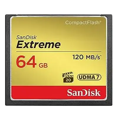 Sandisk Extreme CompactFlash (Read 120mb/s, Write 85mb/s, 64GB) (SDCFXSB-064G-G46)