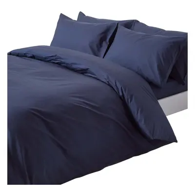 (King, Navy Blue) Duvet Cover with Pillowcase Thread count