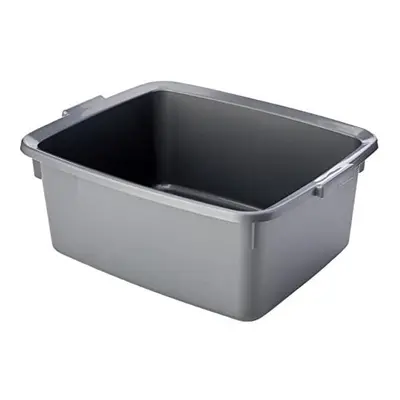 Addis Plastic Butler Large Rectangular Bowl, Metallic Silver, 12.5 Litre