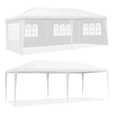 3x6M Garden Gazebo Heavy Duty Waterproof Marquee Canopy Garden Party Tent w/Bag