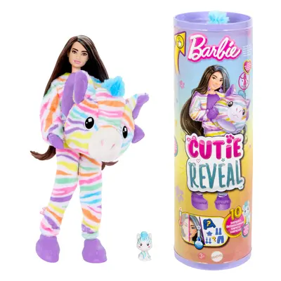 Barbie Cutie Reveal Doll & Accessories Color Dream Series Rainbow Zebra Costume & Surprises Incl