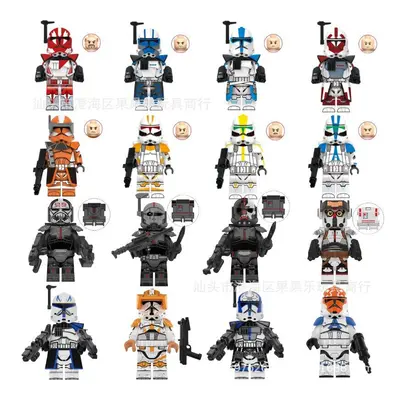 (Style H) Star Wars Clone Troopers Minifigures Gift Fit Lego