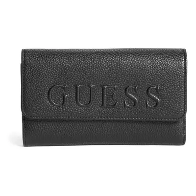 GUESS Logo Embossed Flap Wallet Clutch Bag