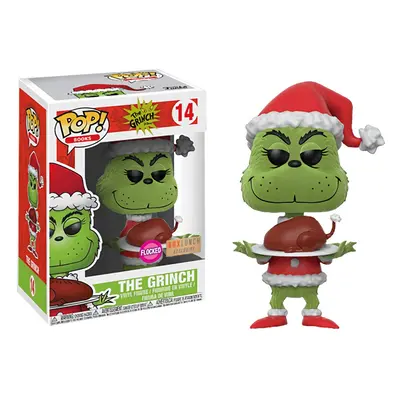 Funko POP! Books: Dr. Suess The Grinch Who Stole Christmas - The Grinch [Flocked with Roast Beas