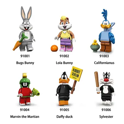 6pcs Bugs Bunny Daffy Duck Minifigure Set/Single Block Toys For Children