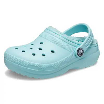 Crocs Unisex-Child Classic Lined Clogs Pure Water US Unisex Little Kid