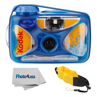 Kodak Sport Waterproof Single Use Camera with Floating Strap and Cloth