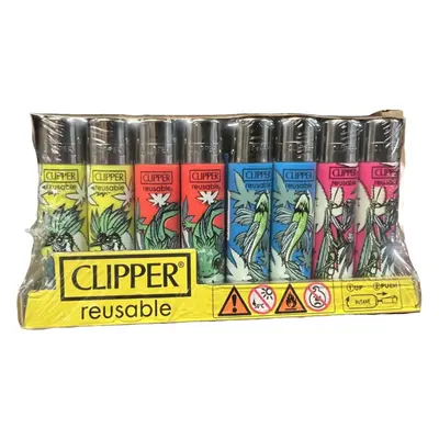 (48pc Design 5) Clipper Lighters Refillable, Sets Of 10, 30