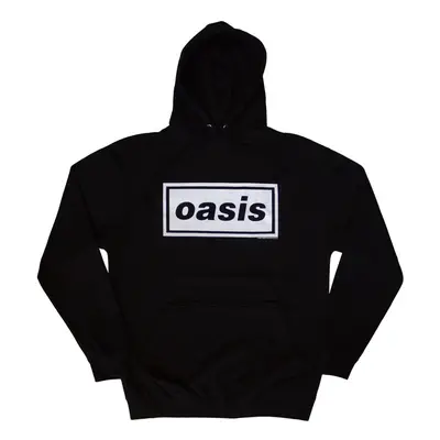 (M, Black) Oasis Decca Band Logo Pullover Hoodie