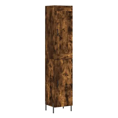 (smoked oak, door) vidaXL Highboard Sideboard Tall Storage Cabinet Side Cabinet Engineered Wood