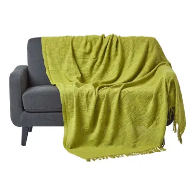 (Lime Green, x cm) Nirvana Slub Cotton Throw