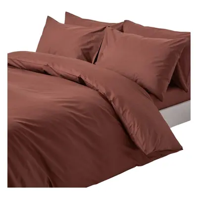 (King, Chocolate) Duvet Cover with Pillowcase Thread count