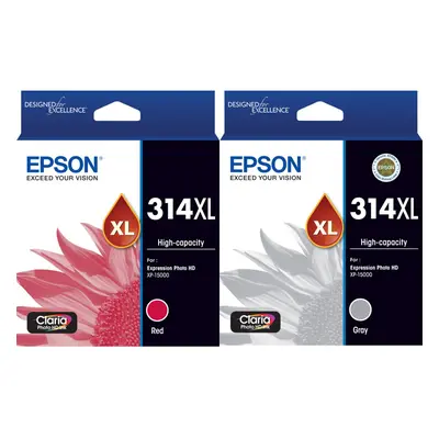 Epson 314XL Red Grey Claria High Capacity Ink Cartridge Toner Genuine Original