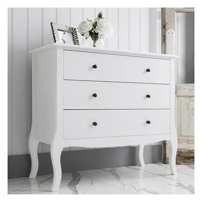 Camille Chest of Drawers Drawer in Classic White