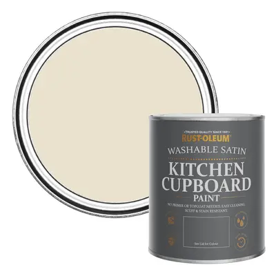 Beige Scrubbable Kitchen Cupboard Paint in Satin Finish - Longsands 750ml