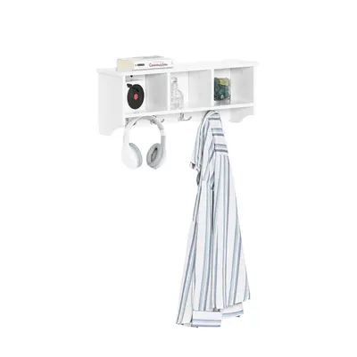 SoBuyÂ® FRG48-W, Wall Storage Display Shelf Cabinet Wall Coat Rack