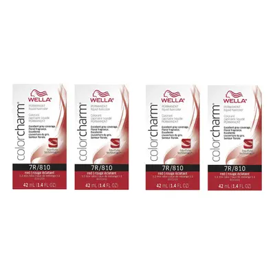 (7R â pack of 4) 7R Red Wella Color Charm Permanent Haircolor