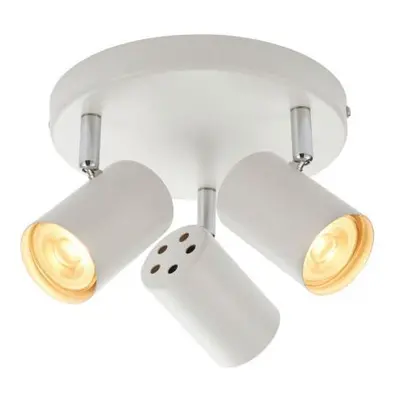 Saxby SAX73685 Arezzo Three Light Plate Ceiling Spotlight In White