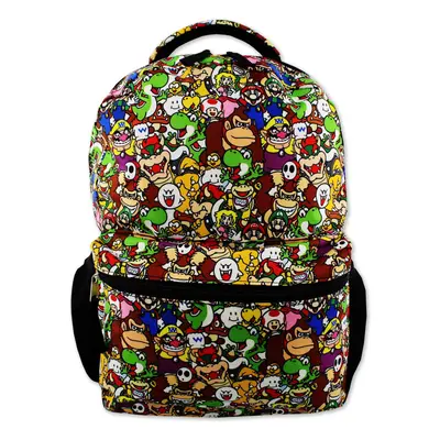 Nintendo Super Mario Brothers Boys Girls Teen 16"" School Backpack (One Size Black/Multi)