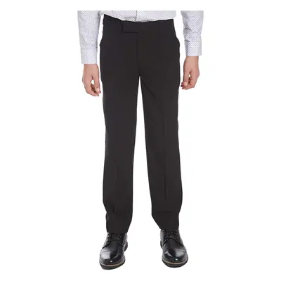 Calvin Klein Big Boys' Flat Front Pant Black