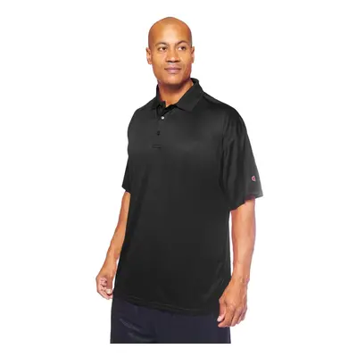 Champion Men's Big-Tall Powertrain Solid Polo Shirt Black 3X