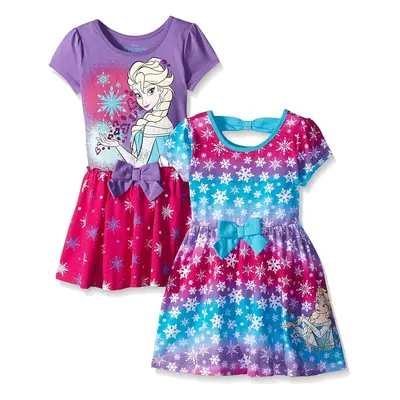 Disney Little Girls' Pack Elsa Frozen Dresses Purple