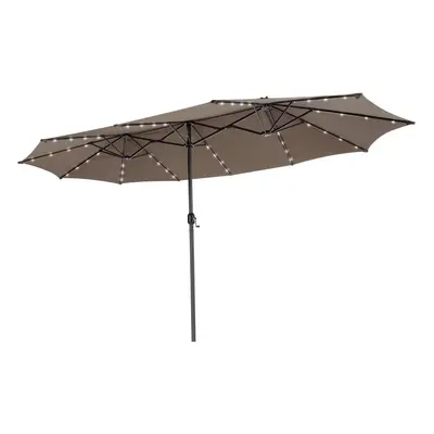 450cm Extra-Large Patio Umbrella Double-Sided Market Umbrella-Coffee