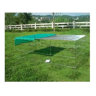 (Large) Metal Pet Play Pen With Roof | Animal Exercise Enclosure