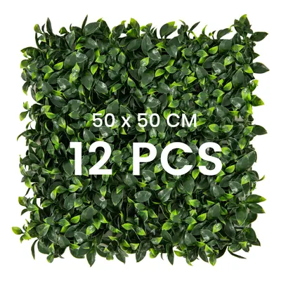 50 x 50cm Artificial Grass Wall Panels Pcs Faux Boxwood Panels