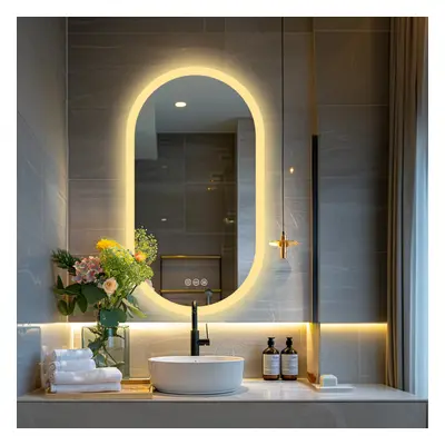 500*800mm Oval Led Bathroom Vanity Mirror with Backlit Dimmable