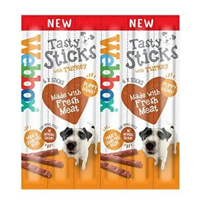 Webbox Dogs Delight Turkey Meaty Sticks Dog Treat STICKS TOTAL + Howsehold Bag